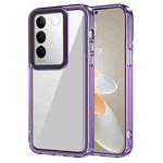 For vivo V27/V27 Pro Transparent Acrylic + TPU Shockproof Phone Case(Transparent Purple)