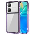 For vivo Y100/T2 5G India Transparent Acrylic + TPU Shockproof Phone Case(Transparent Purple)
