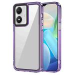 For vivo Y02s/Y16/Y56/T2x 5G India Transparent Acrylic + TPU Shockproof Phone Case(Transparent Purple)