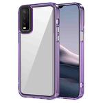 For vivo Y20/Y20i/Y20s/Y12s 2021/Y20a Transparent Acrylic + TPU Shockproof Phone Case(Transparent Purple)