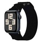 For Apple Watch SE 2023 44mm Nylon Hook And Loop Fastener Watch Band(Black)