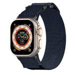 For Apple Watch Series 7 45mm Nylon Hook And Loop Fastener Watch Band(Blue)