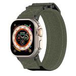 For Apple Watch SE 44mm Nylon Hook And Loop Fastener Watch Band(Grey)