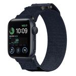 For Apple Watch SE 44mm Nylon Hook And Loop Fastener Watch Band(Blue)