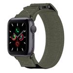 For Apple Watch Series 5 44mm Nylon Hook And Loop Fastener Watch Band(Grey)