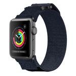 For Apple Watch Series 2 38mm Nylon Hook And Loop Fastener Watch Band(Blue)