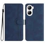 For ZTE Libero 5G IV Heart Pattern Skin Feel Leather Phone Case(Royal Blue)