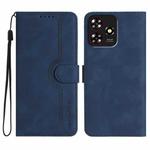 For ZTE Blade A73 4G / Blade V50 Design 4G Heart Pattern Skin Feel Leather Phone Case(Royal Blue)