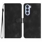 For ZTE nubia S 5G A403ZT Heart Pattern Skin Feel Leather Phone Case(Black)