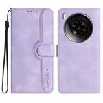 For ZTE nubia Z50S Pro Heart Pattern Skin Feel Leather Phone Case(Purple)