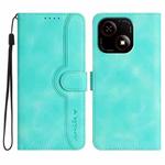 For ZTE Blade A35e 4G Heart Pattern Skin Feel Leather Phone Case(Light Blue)