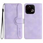 For ZTE Blade A35e 4G Heart Pattern Skin Feel Leather Phone Case(Purple)