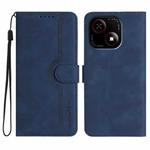 For ZTE Blade A35e 4G Heart Pattern Skin Feel Leather Phone Case(Royal Blue)