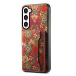 For Samsung Galaxy S23+ 5G Card Slot Holder Phone Case(Summer Red)