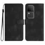 For vivo V30 5G Global/V30 Pro 5G Global Heart Pattern Skin Feel Leather Phone Case(Black)