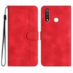 For vivo Y19/U3/Y5s/Z5i/U20 Heart Pattern Skin Feel Leather Phone Case(Red)