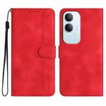 For vivo Y19s Global Heart Pattern Skin Feel Leather Phone Case(Red)