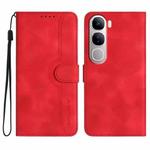 For vivo Y300 / vivo V40 Lite 4G / 5G IDN Heart Pattern Skin Feel Leather Phone Case(Red)