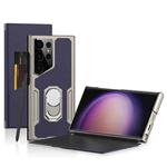 For Samsung Galaxy S23 Ultra 5G GKK Armor Flip Leather Phone Case, Without Pen(Purple)