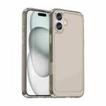 For iPhone 16 Plus Candy Series TPU Phone Case(Transparent Grey)