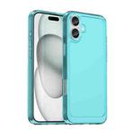 For iPhone 16 Candy Series TPU Phone Case(Transparent Blue)