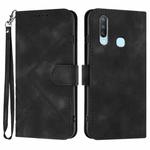 For vivo Y17/Y15/Y12/Y11 Line Pattern Skin Feel Leather Phone Case(Black)