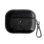 For AirPods Pro Burst Leather Texture Bluetooth Earphone Protective Case(Black)