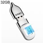 EAGET FU5 32G USB 2.0 Interface Metal Flash U Disk with Fingerprint Identification