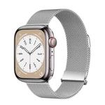 For Apple Watch Series 9 45mm ZGA Milanese Magnetic Metal Watch Band(Silver)