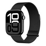 For Apple Watch Series 10 46mm ZGA Milanese Magnetic Metal Watch Band(Black)