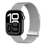 For Apple Watch Series 10 46mm ZGA Milanese Magnetic Metal Watch Band(Silver)