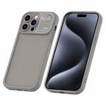 For iPhone 15 Pro Max Aromatherapy Liquid Silicone Phone Case(Grey)