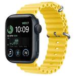 For Apple Watch SE 2022 44mm ZGA Ocean Silicone Watch Band(Yellow)