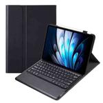 For vivo Pad5 Pro 13 inch Bluetooth Keyboard TPU Leather Tablet Case with Holder(Black)