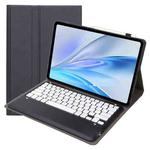 For vivo Pad SE 12.3 Bluetooth Keyboard TPU Leather Tablet Case with Holder(Black White)