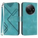 For Xiaomi Redmi A3 Line Pattern Skin Feel Leather Phone Case(Light Blue)