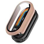 For Xiaomi Mi Band 8 PC + Tempered Film Integrated Protective Watch Case(Pink)