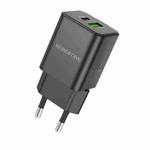 BOROFONE BN14 Royal PD30W Type-C + QC3.0 USB Charger, EU Plug(Black)