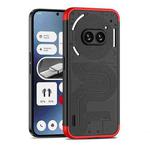 For Nothing Phone 2a GKK Three Stage Splicing Full Coverage PC Phone Case(Black Red)