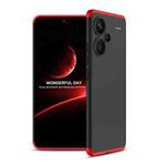 For Xiaomi Redmi Note 13 Pro+ 5G GKK Three Stage Splicing Full Coverage PC Phone Case(Black Red)