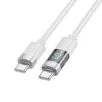 BOROFONE BU46 1.2m 60W USB-C / Type-C to Type-C Basic Charging Data Cable with Display(Grey)