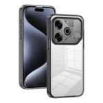 For Tecno Pova 6 Pro Anti-slip Clear Acrylic Hybrid TPU Phone Case(Black)