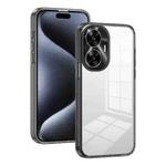 For Realme C55 2.5mm Anti-slip Clear Acrylic Hybrid TPU Phone Case(Black)