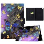 For iPad mini 5/4/3/2/1 Voltage Painted Smart Leather Tablet Case(Gold Butterflies)