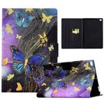 For iPad 9.7 2017/ 2018 / Air 2 / Air Voltage Painted Smart Leather Tablet Case(Gold Butterflies)