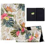 For iPad 9.7 2017/ 2018 / Air 2 / Air Electric Pressed Painted Smart Leather Tablet Case(Gold Pineapple)