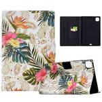 For iPad Air 10.9 2022 / 2020 Voltage Painted Smart Leather Tablet Case(Gold Pineapple)