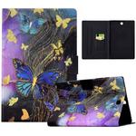 For Samsung Galaxy Tab A 9.7 T550 Electric Pressed Painted Smart Leather Tablet Case(Gold Butterflies)