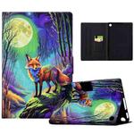 For Amazon Kindle Fire HD10 2021/2023 Electric Pressed Painted Smart Leather Tablet Case(Moonlight Fox)