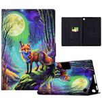 For Amazon Kindle Fire 7 2022 Electric Pressed Painted Smart Leather Tablet Case(Moonlight Fox)